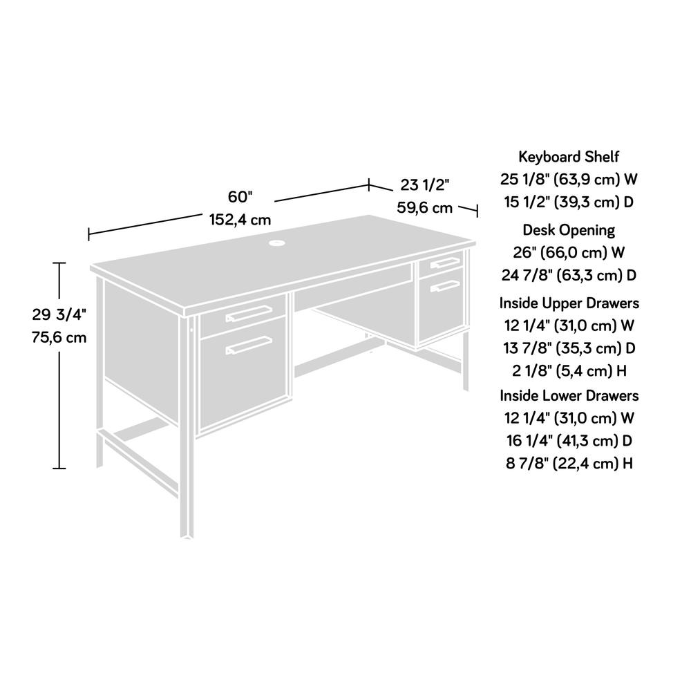 Briarbrook Commercial Office Executive Desk, Barrel Oak finish. Picture 13