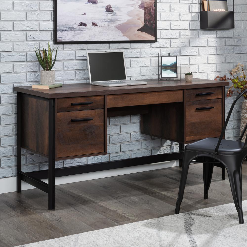 Briarbrook Commercial Office Executive Desk, Barrel Oak finish. Picture 4