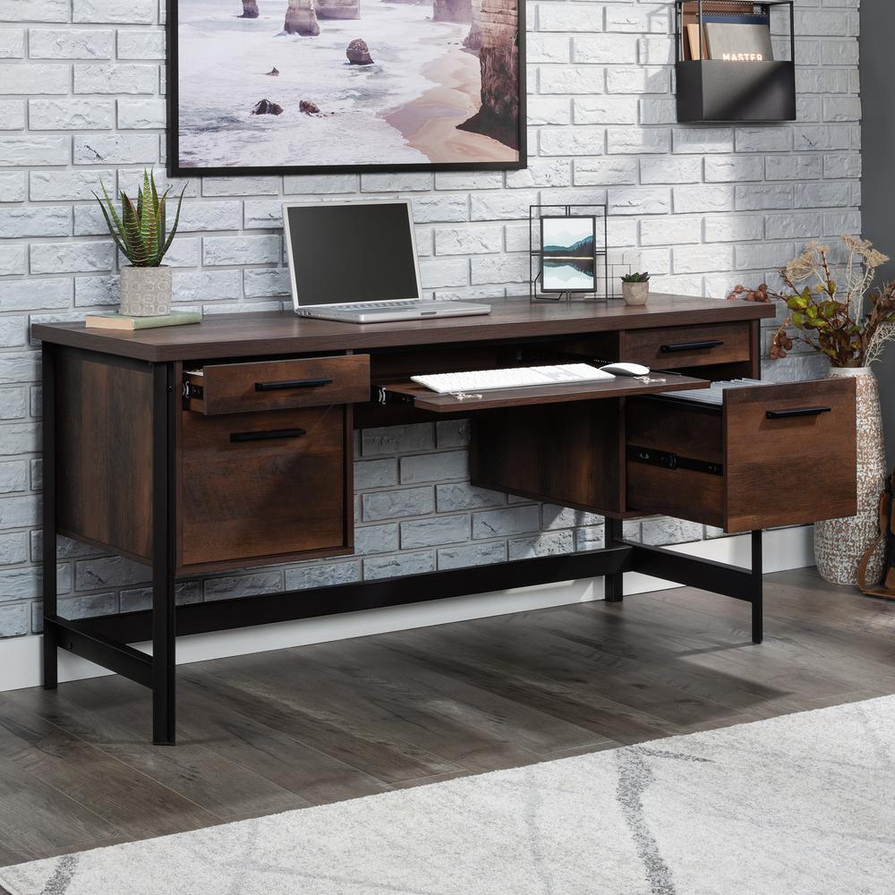 Briarbrook Commercial Office Executive Desk, Barrel Oak finish. Picture 5