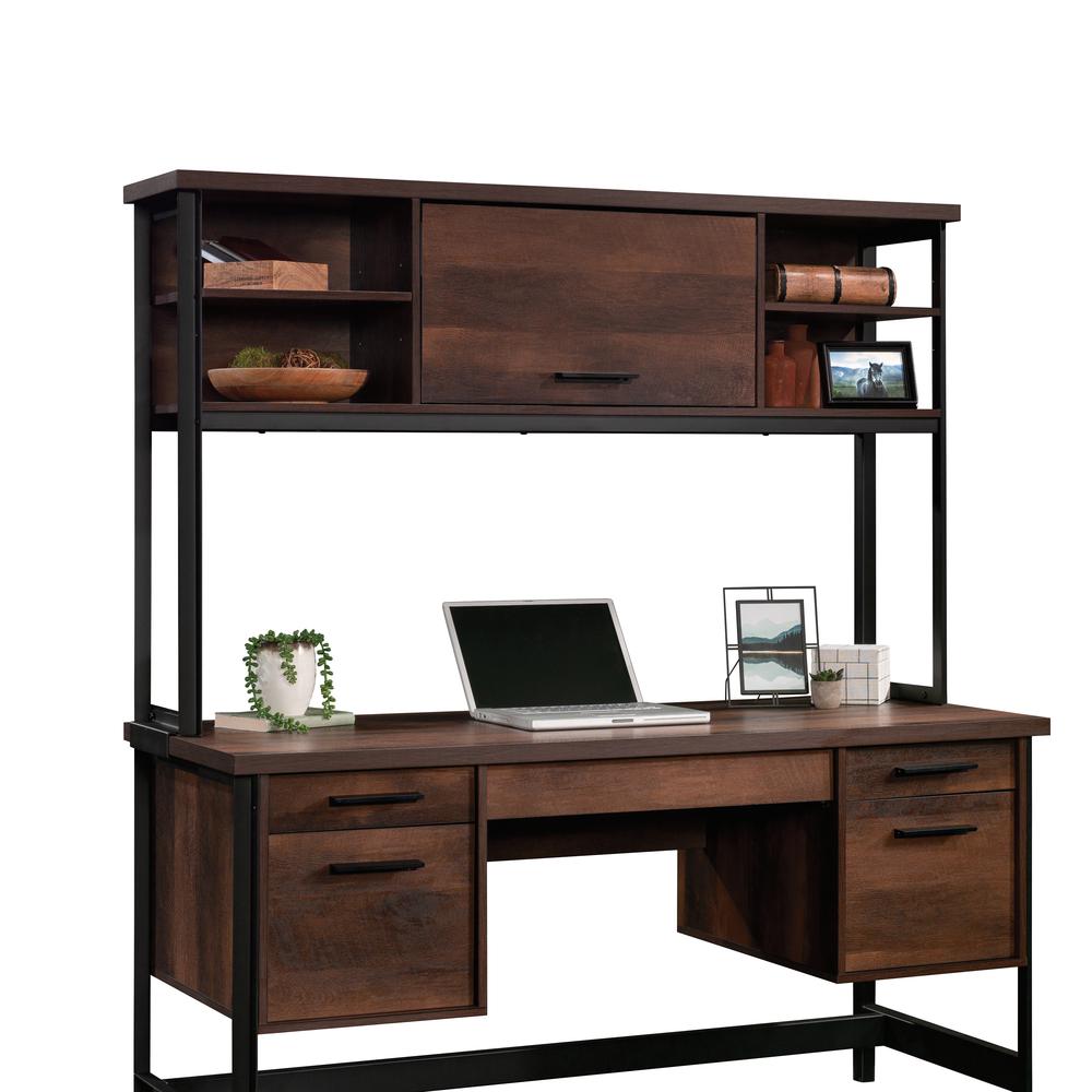 Briarbrook Commercial Office Hutch, Barrel Oak finish. Picture 2