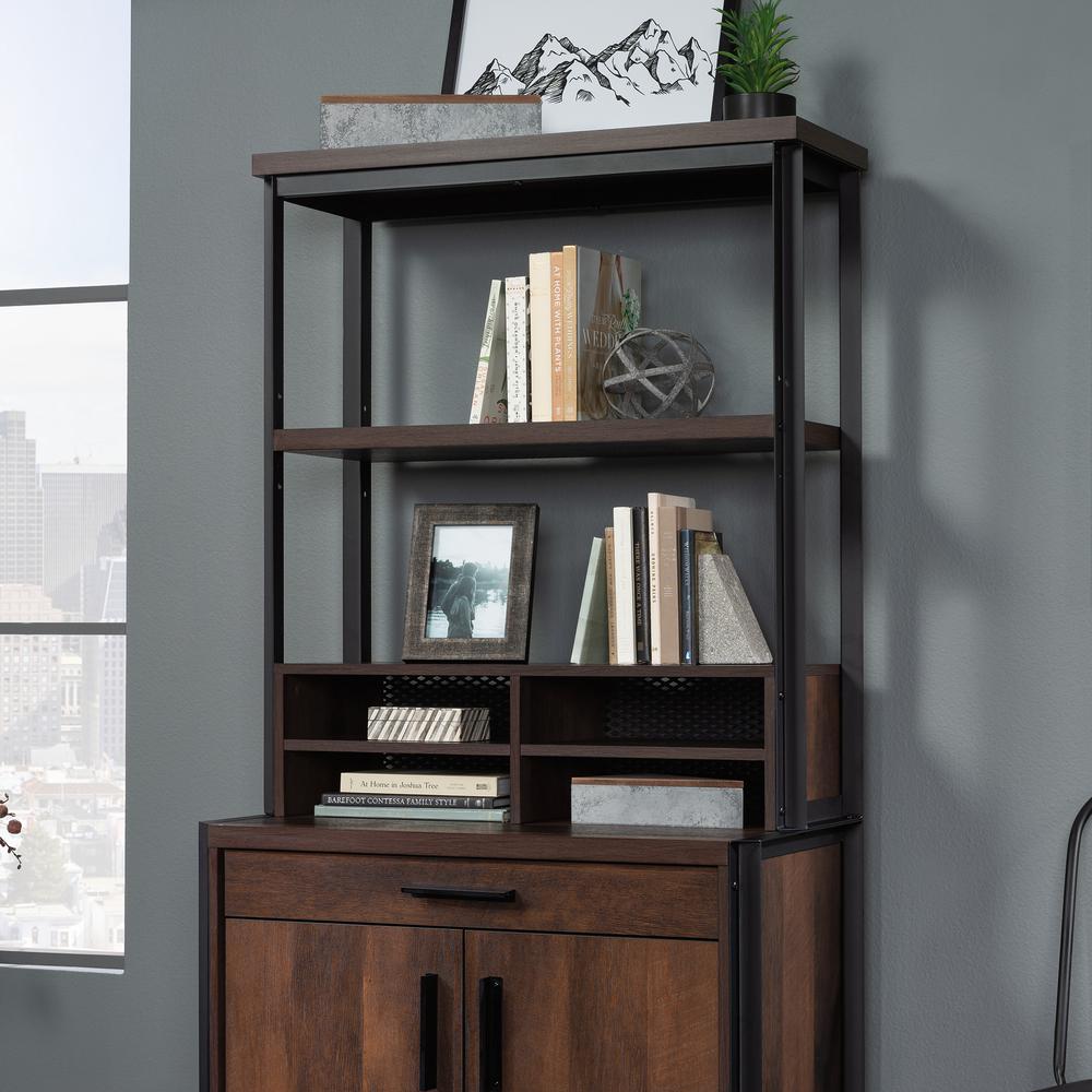 Briarbrook Commercial Office Hutch, Barrel Oak finish. Picture 8