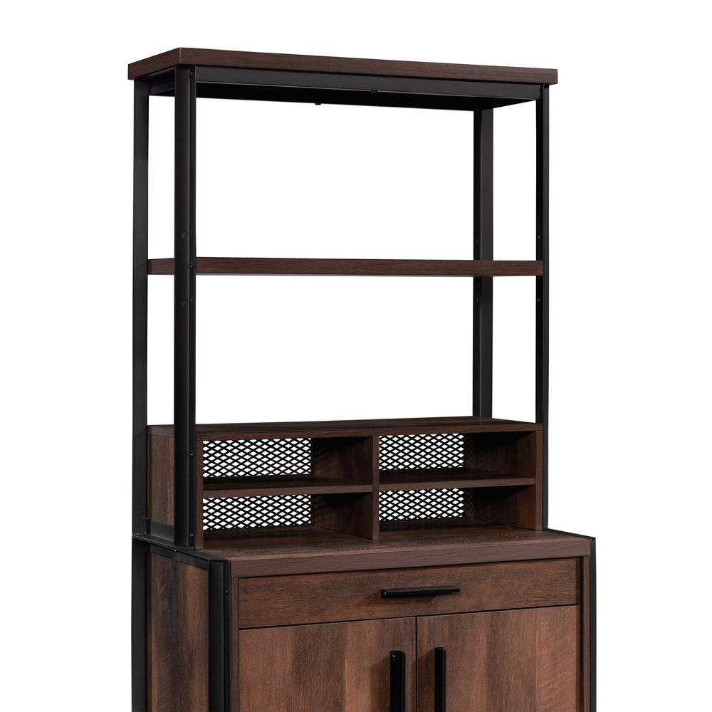 Briarbrook Commercial Office Hutch, Barrel Oak finish. Picture 1
