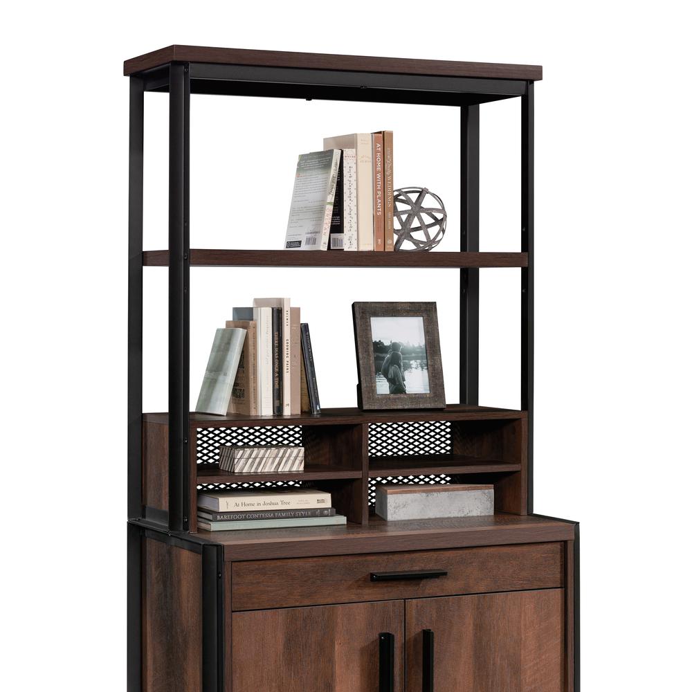 Briarbrook Commercial Office Hutch, Barrel Oak finish. Picture 2