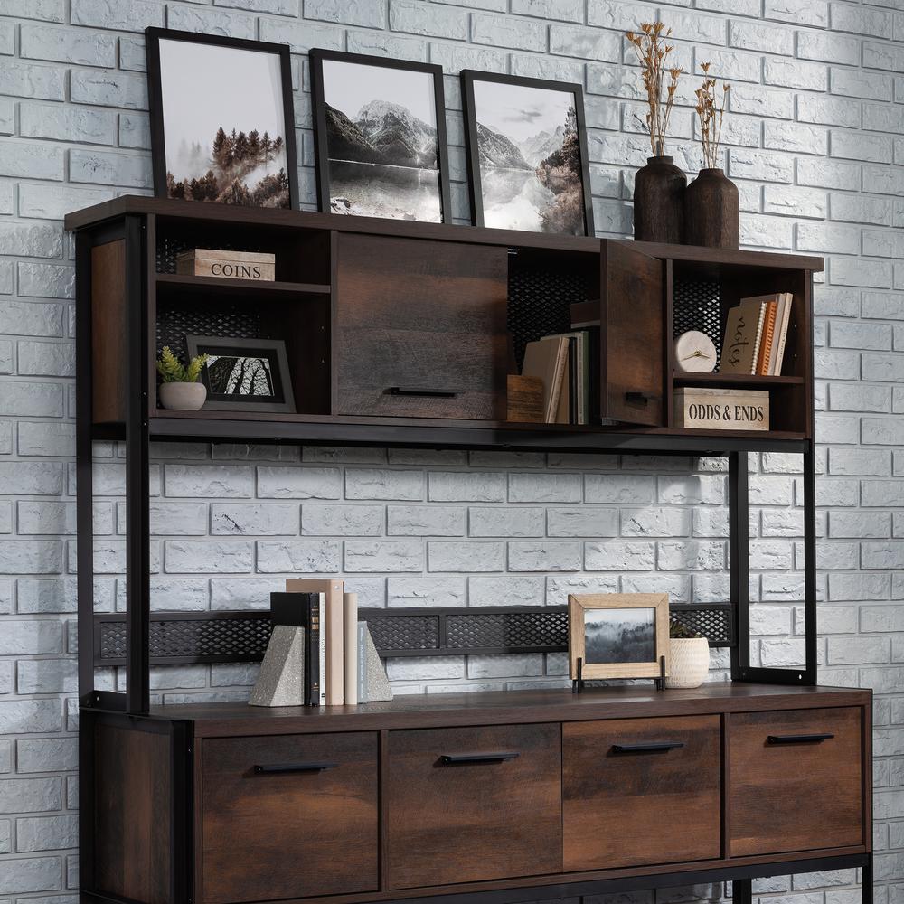Briarbrook Commercial Office Hutch, Barrel Oak finish. Picture 8