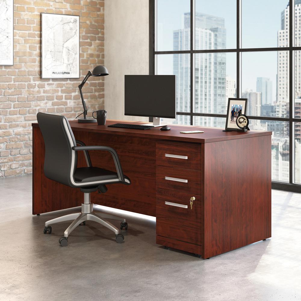 Affirm 72x30 She 3drawer Ped Ste  Classic Cherry. Picture 2