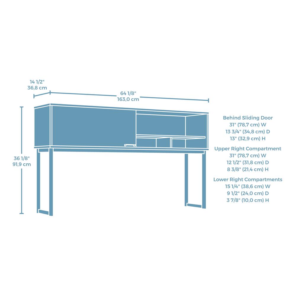Bergen Circle Computer Hutch Kiln Acacia. Picture 3