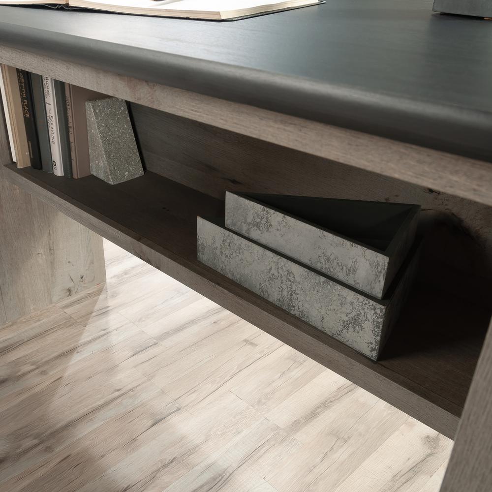 August Hill  L-Desk Mystic Oak/Raven Oak. Picture 8