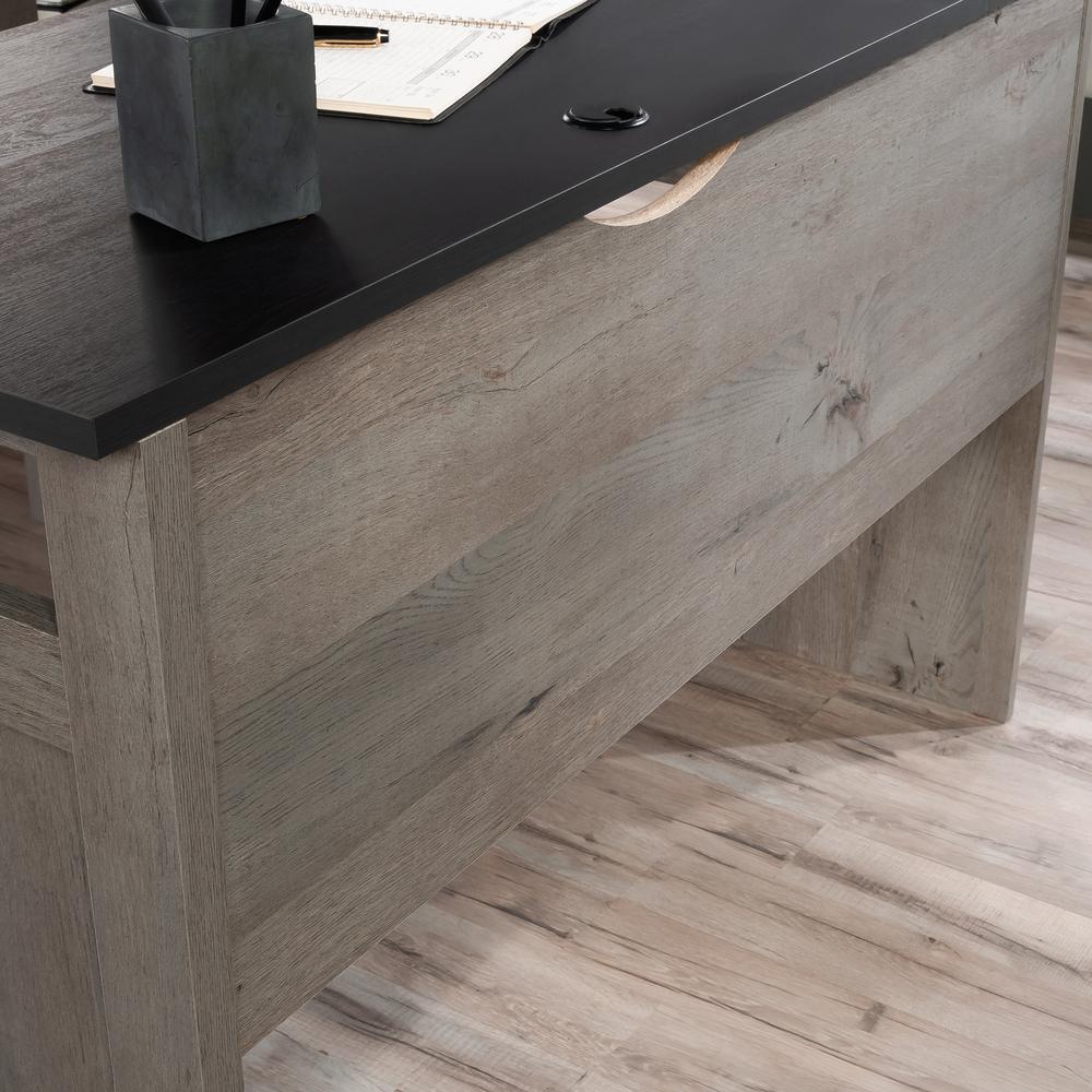August Hill  L-Desk Mystic Oak/Raven Oak. Picture 12