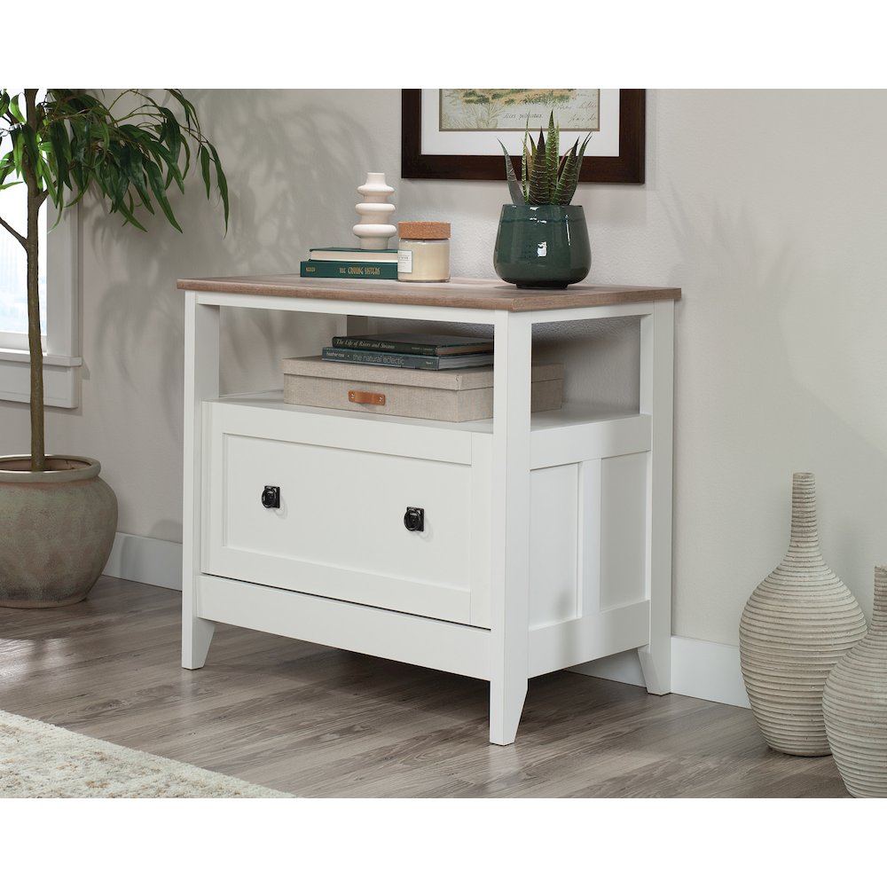 August Hill File Cabinet, Soft White finish. Picture 2