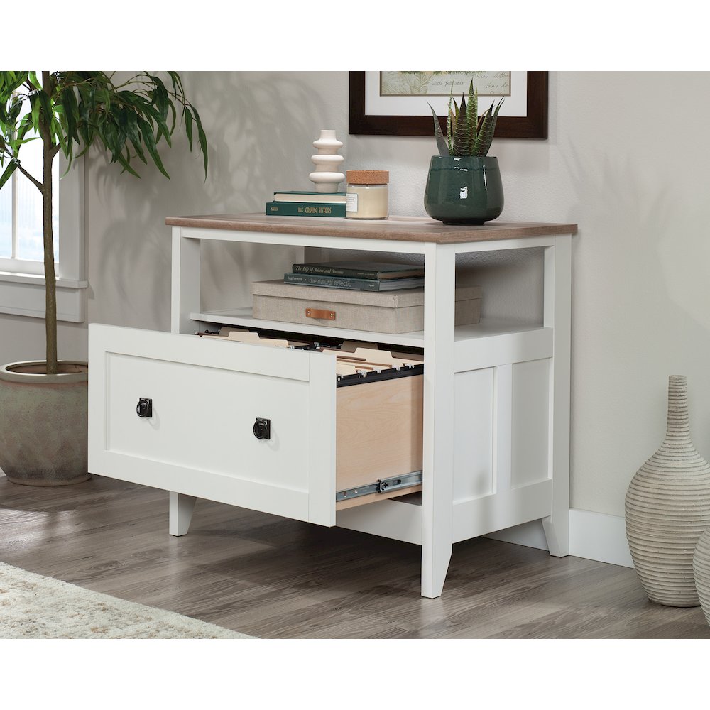 August Hill File Cabinet, Soft White finish. Picture 3