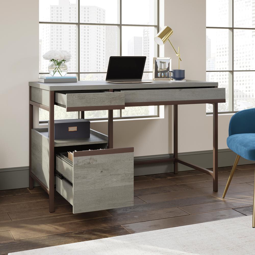 Manhattan Gate Single Ped Desk Moa. Picture 6