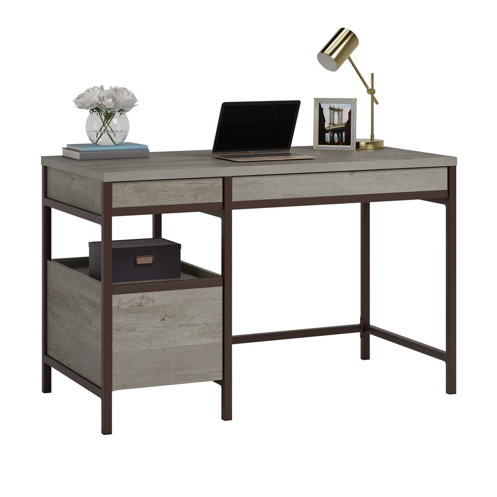 Manhattan Gate Single Ped Desk Moa. Picture 3