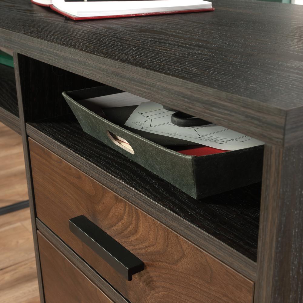 Canton Lane L Desk, Brew Oak finish. Picture 7