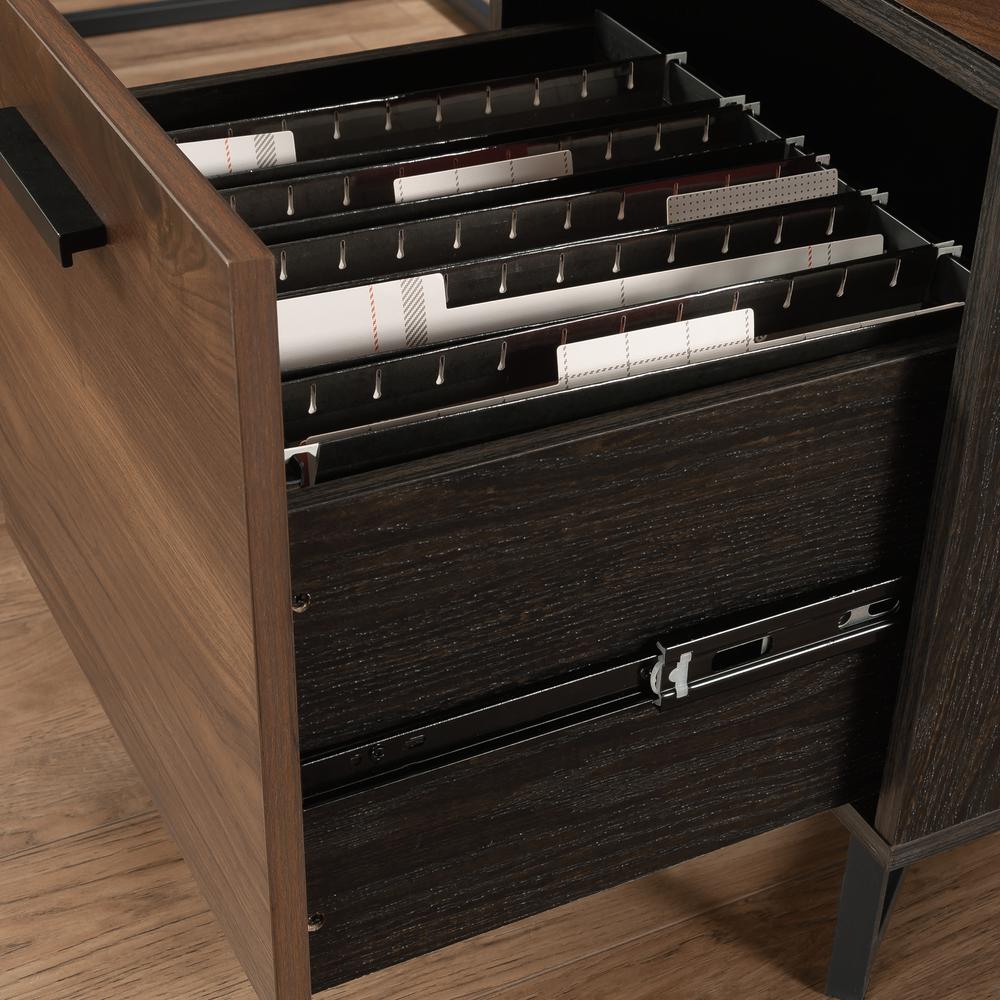 Canton Lane L Desk, Brew Oak finish. Picture 11
