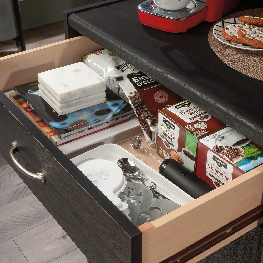 Miscellaneous Storage Kitchen Cart, Raven Oak finish. Picture 8