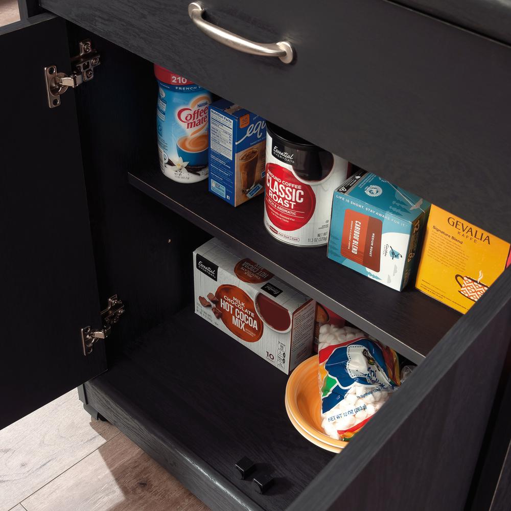 Miscellaneous Storage Kitchen Cart, Raven Oak finish. Picture 10