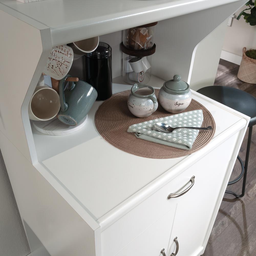 Microwave/Kitchen Cart Glacier White. Picture 6