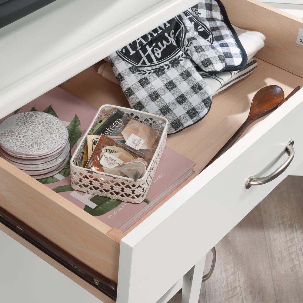 Microwave/Kitchen Cart Glacier White. Picture 8