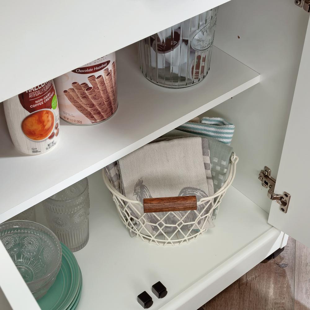 Microwave/Kitchen Cart Glacier White. Picture 10
