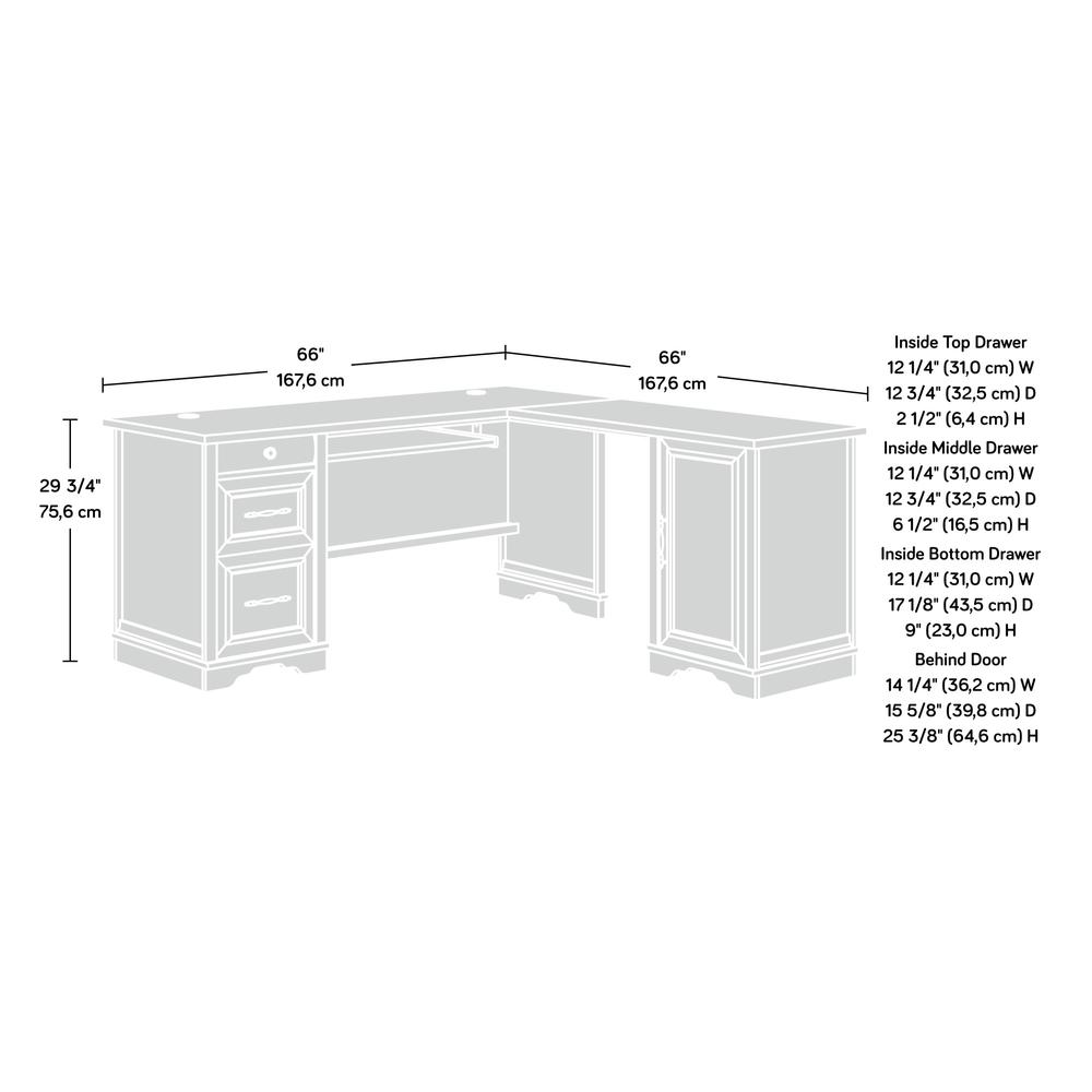ROLLINGWOOD COUNTRY 66" L-DESK A2. Picture 4