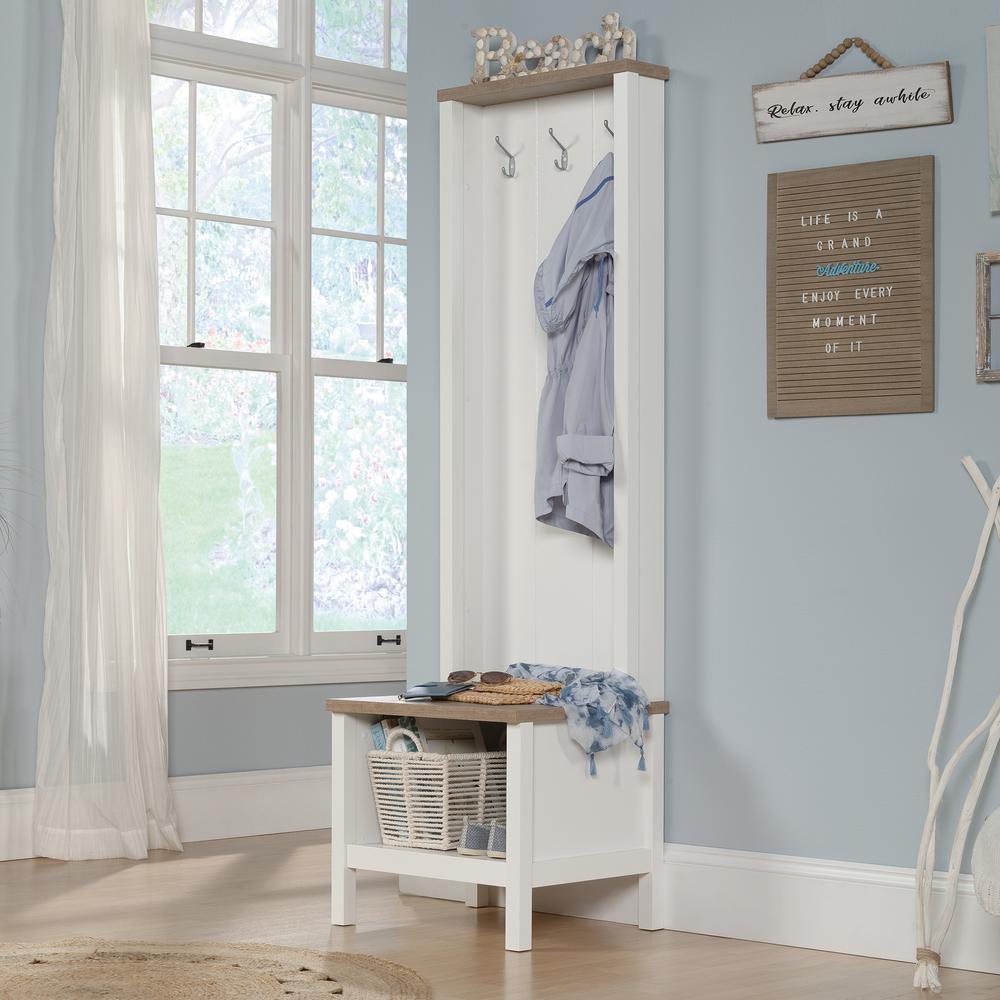 Cottage Road Hall Tree, Soft White finish. Picture 3