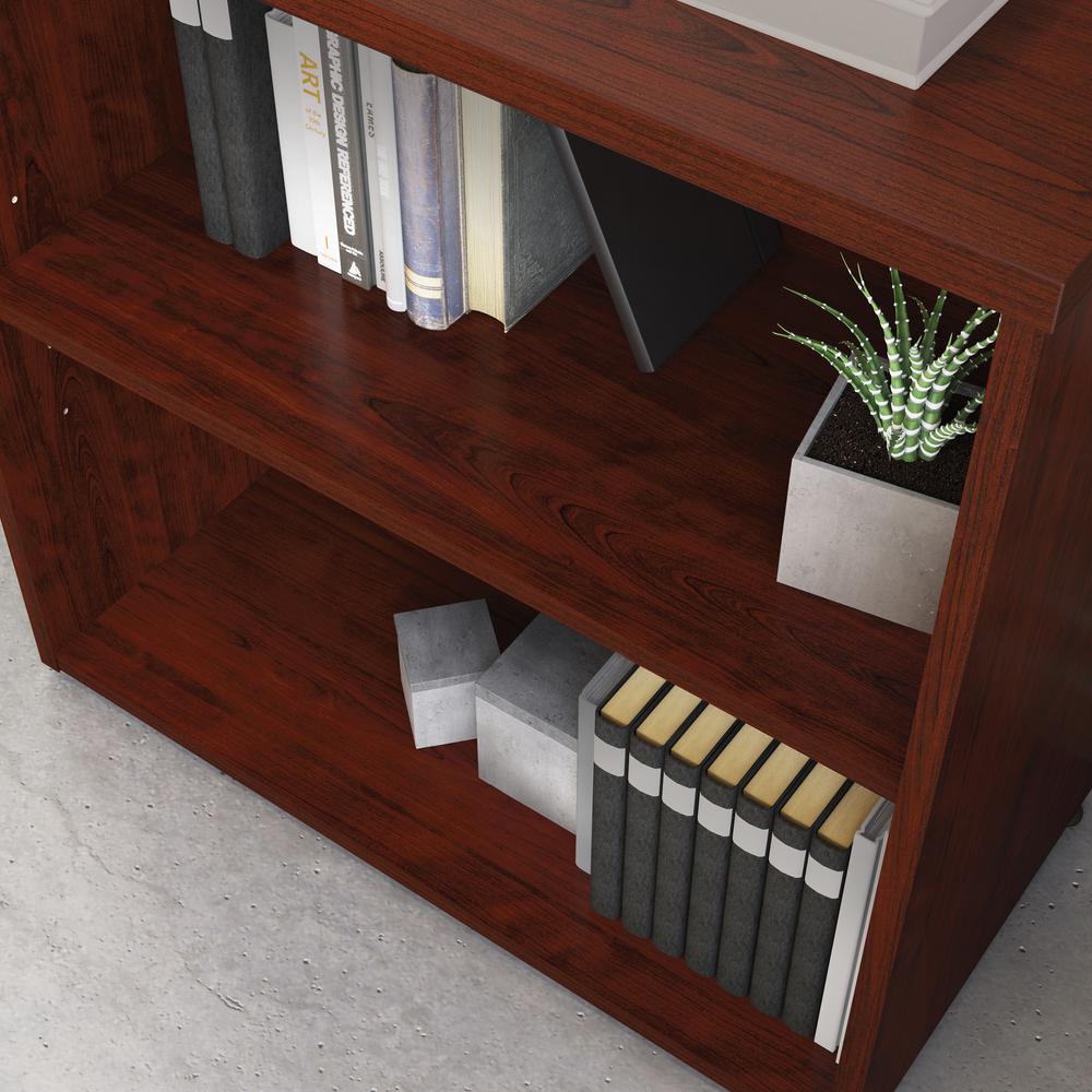 Affirm 2 Shelf Bookcase Classic Cherry. Picture 5