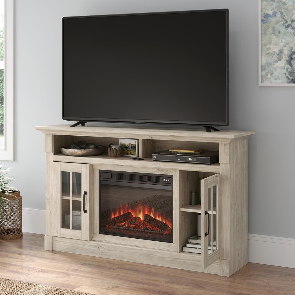Media Fireplace Chalk Oak. Picture 4