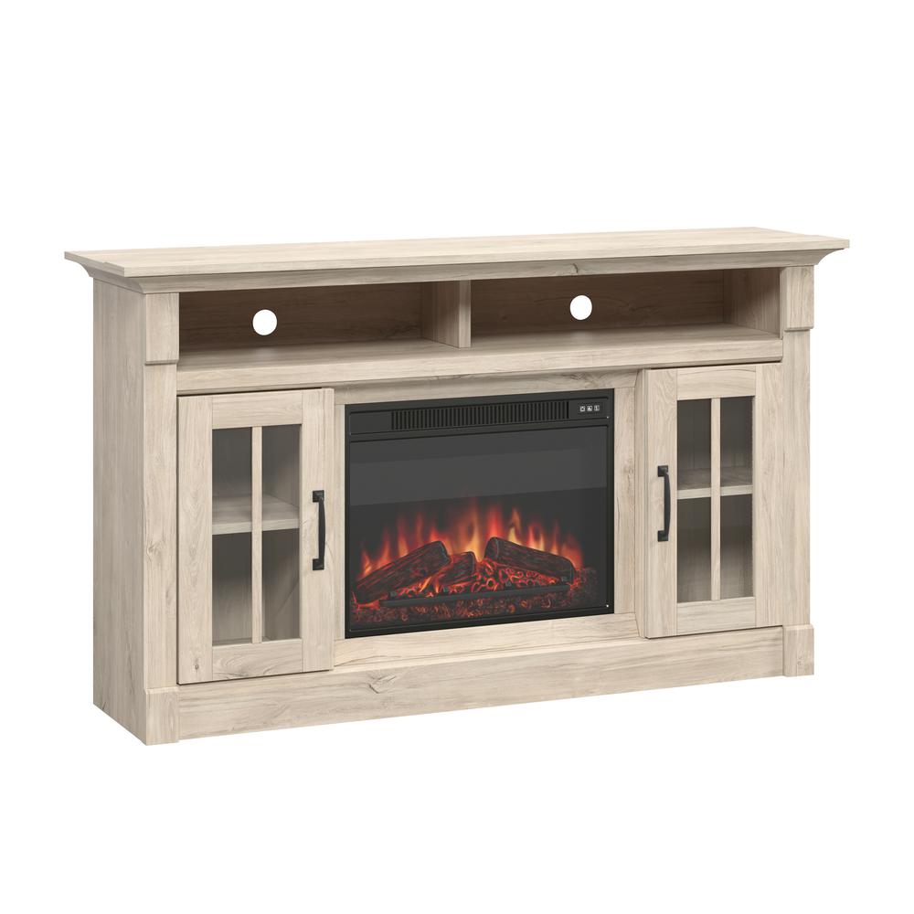 Media Fireplace Chalk Oak. Picture 1