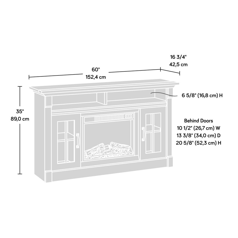 Media Fireplace Chalk Oak. Picture 5