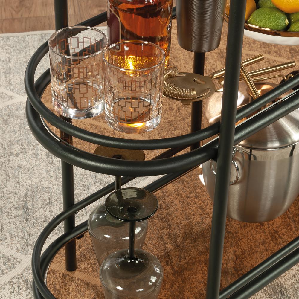 Coral Cape Storage Cart, Black finish. Picture 10