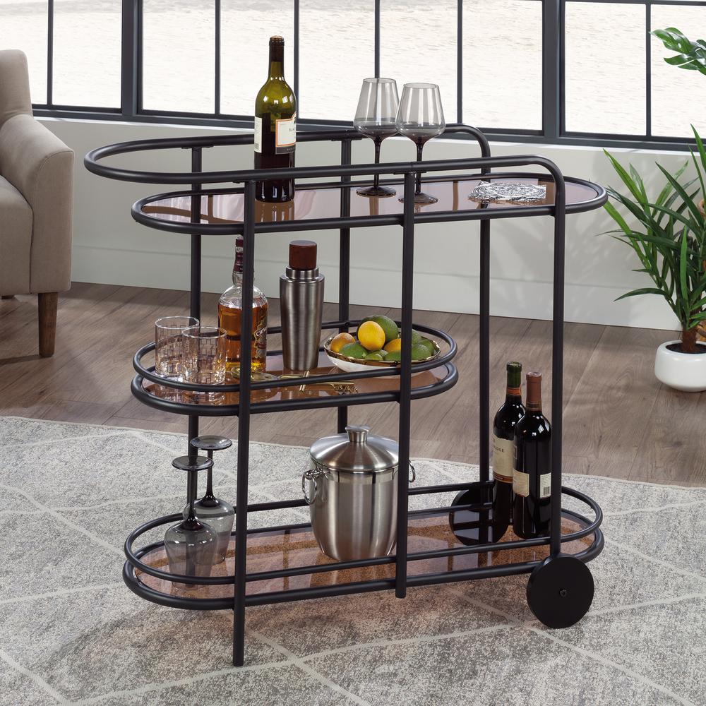 Coral Cape Storage Cart, Black finish. Picture 4