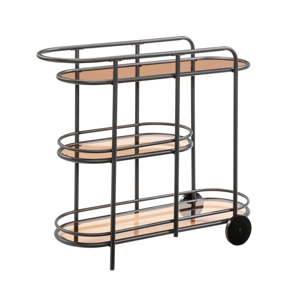 Coral Cape Storage Cart, Black finish. Picture 3