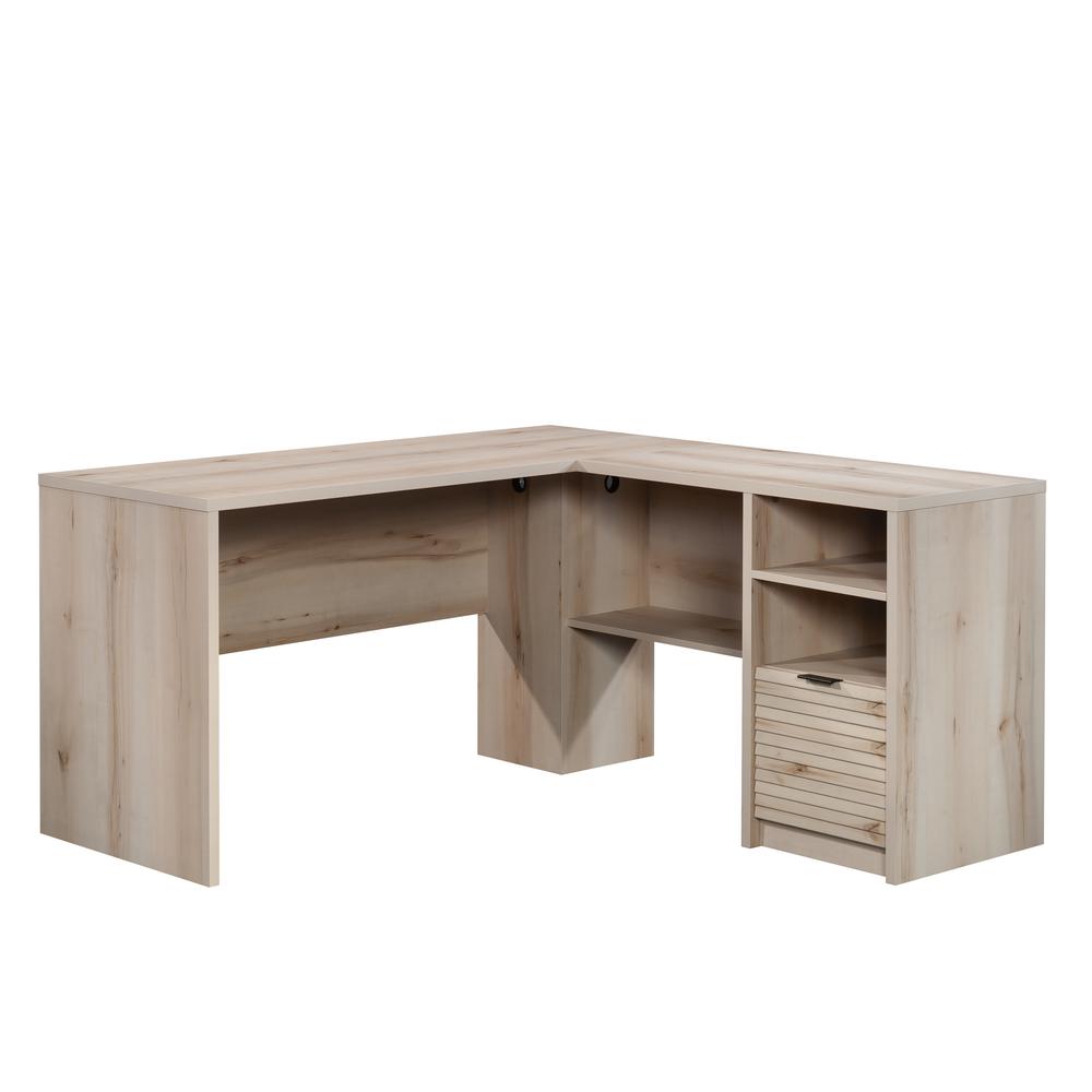 Harvey Park L-Desk Pacific Maple. Picture 1