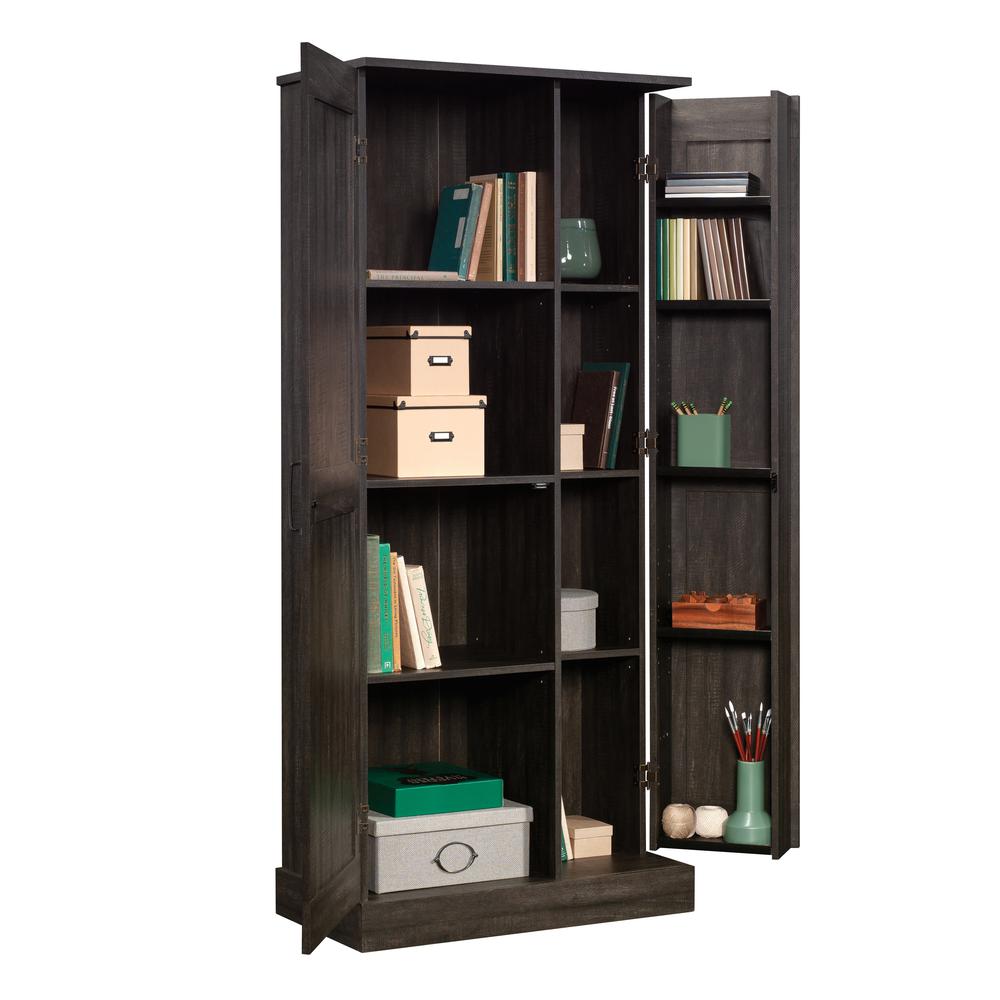 Sauder Select Storage Cabinet in Blade Walnut. Picture 1