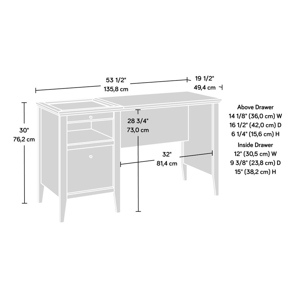 Larkin Ledge Single Ped Desk. Picture 16