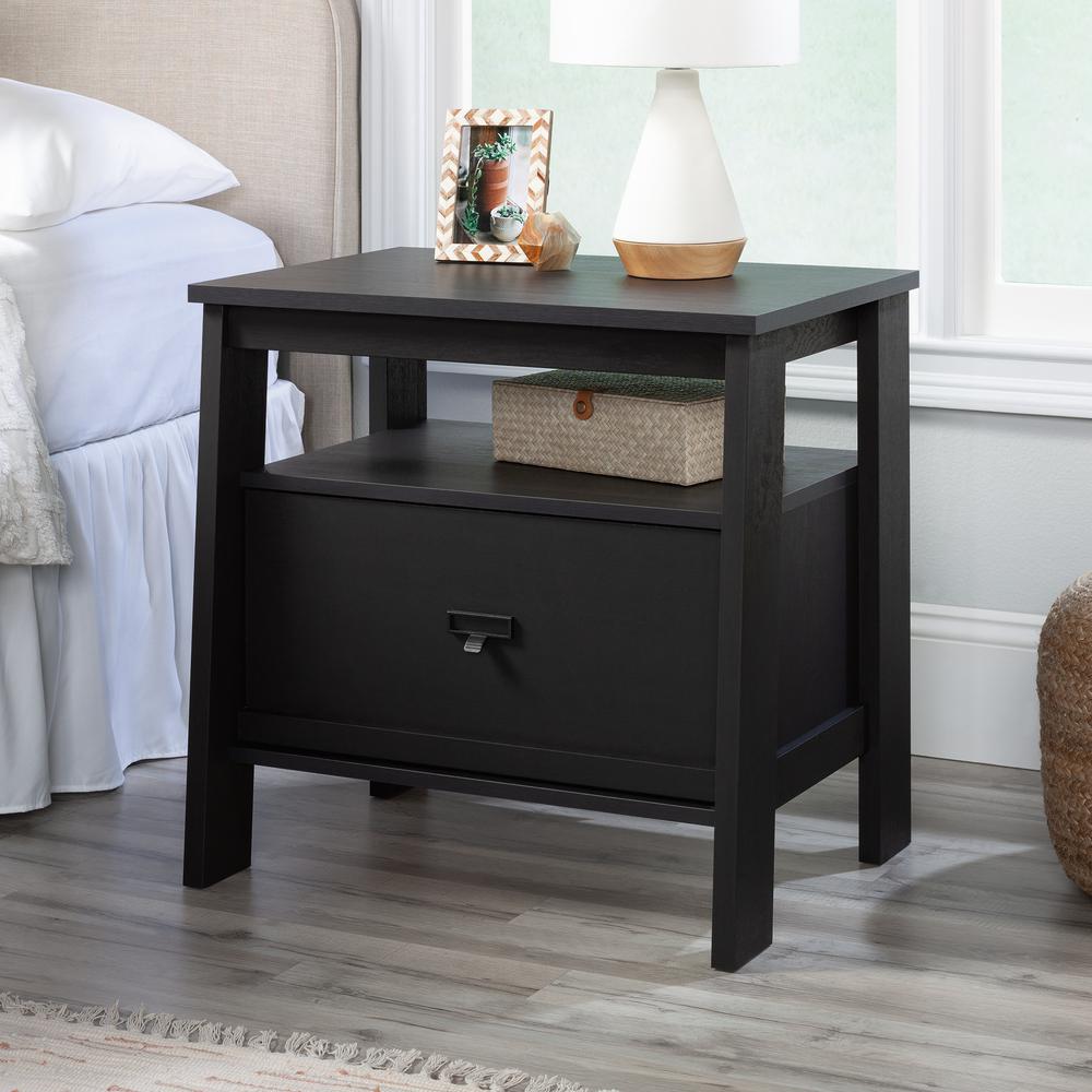 Trestle Night Stand, Raven Oak finish. Picture 10