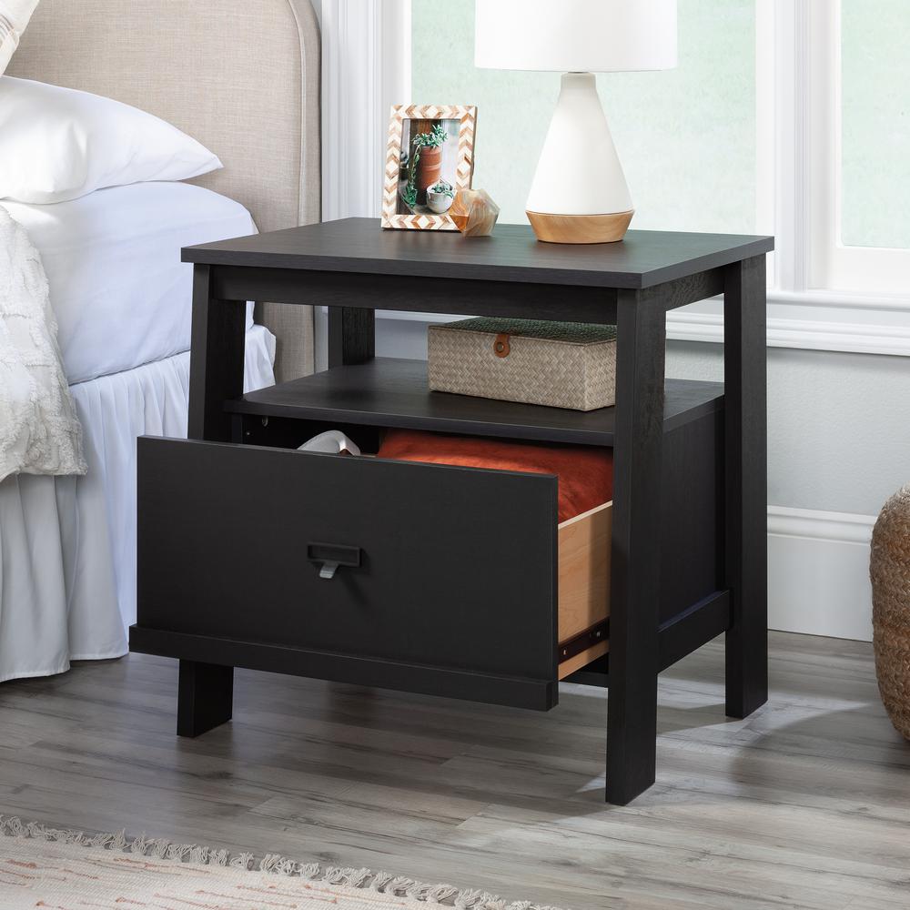 Trestle Night Stand, Raven Oak finish. Picture 11