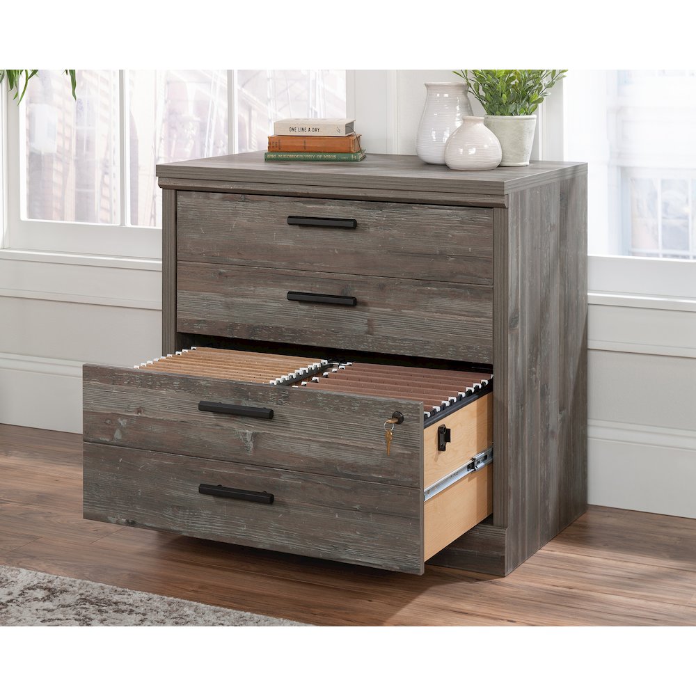 Aspen Post Commercial Office File Cabinet, Pebble Pine finish. Picture 3