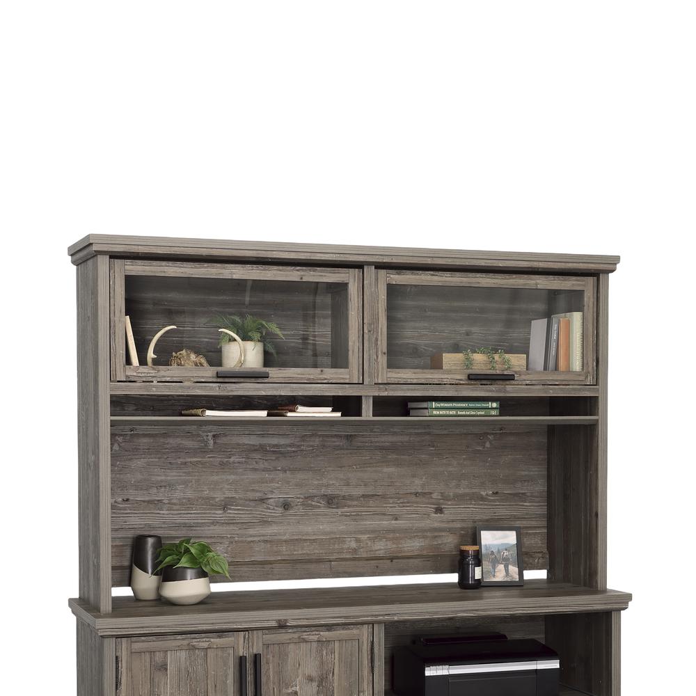 Aspen Post Commercial Office Hutch, Pebble Pine finish. Picture 2
