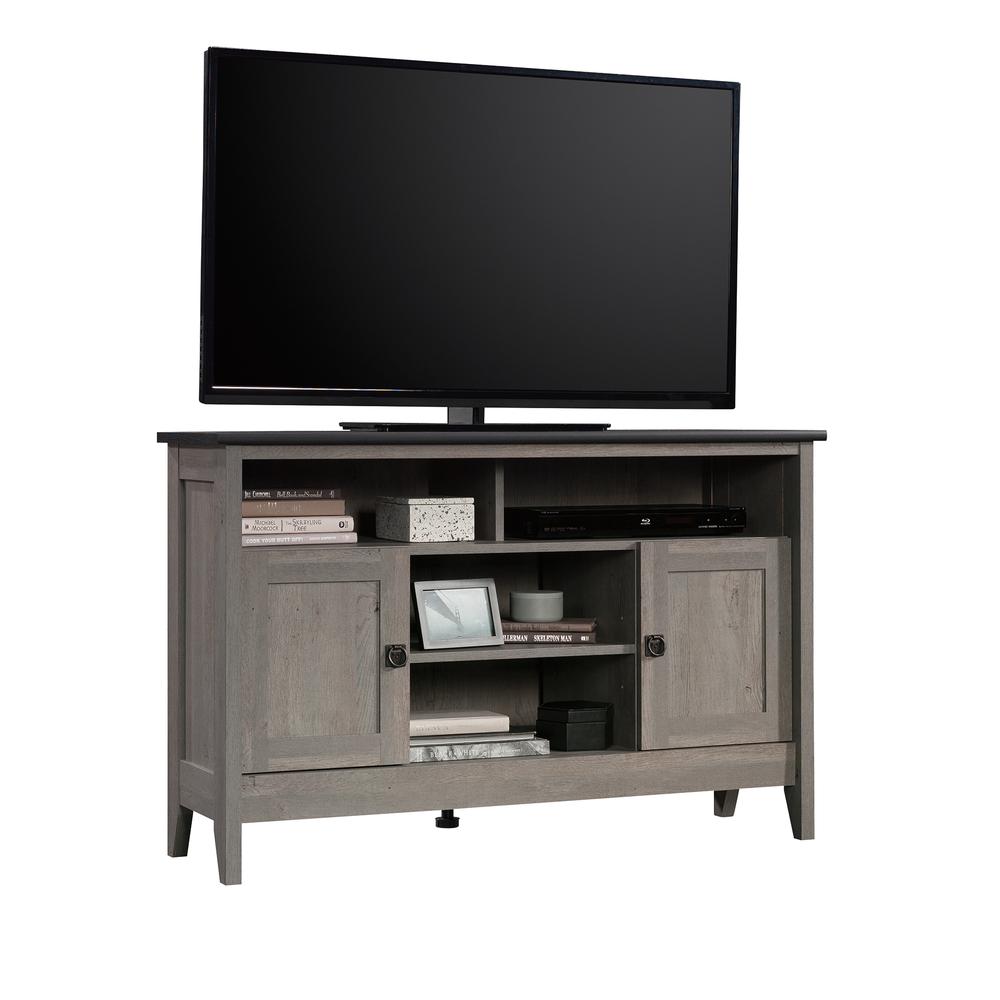 August Hill Entertainment Stand, For TVs up to 50", Mystic Oak finish. Picture 1