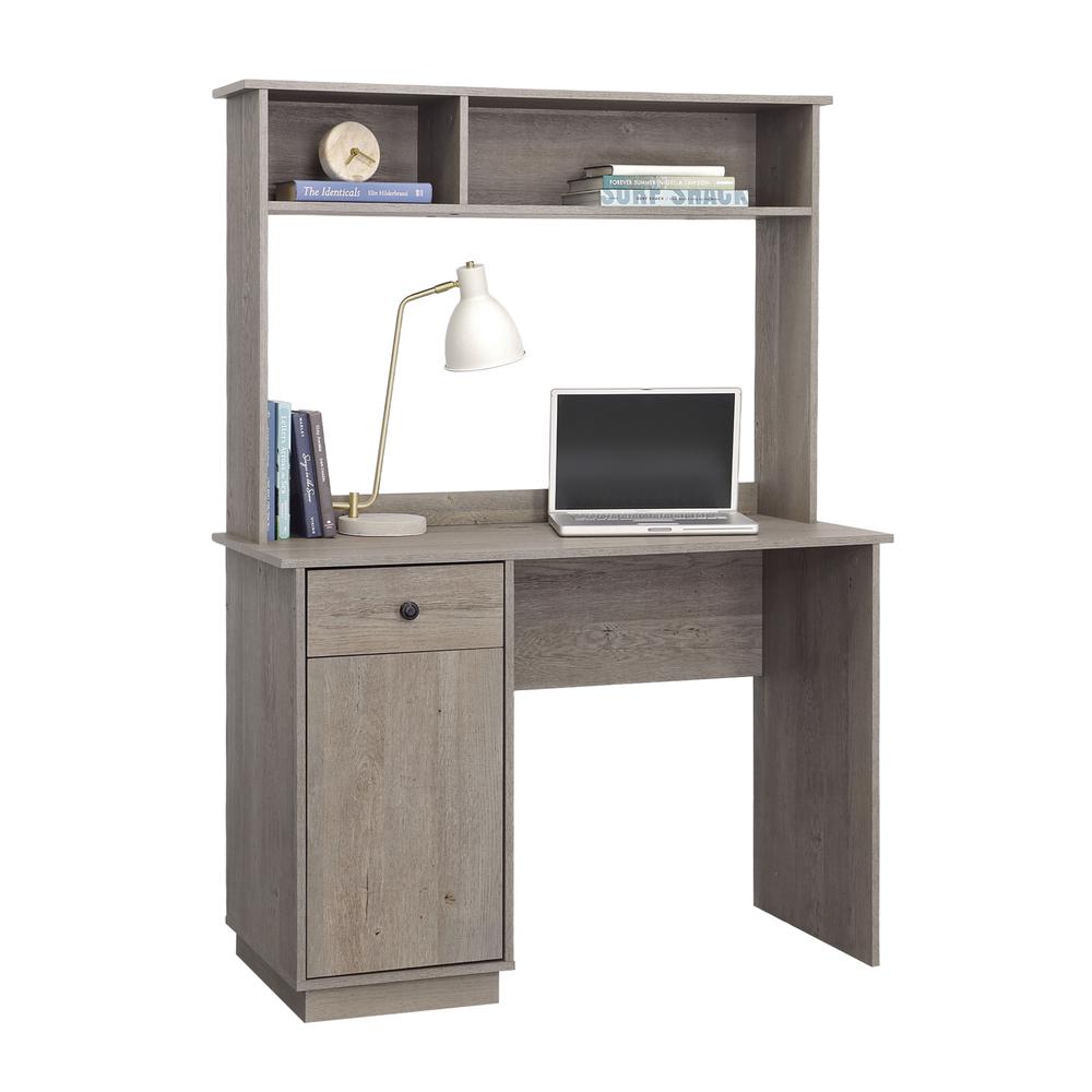 Sundar Computer Desk with Hutch, Mystic Oak finish. Picture 1