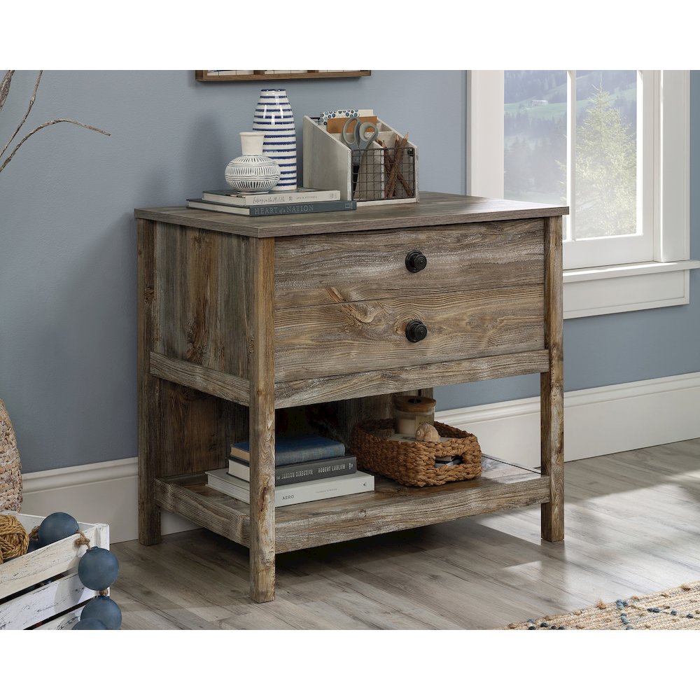 Granite Trace File Cabinet, Rustic Cedar finish. Picture 2
