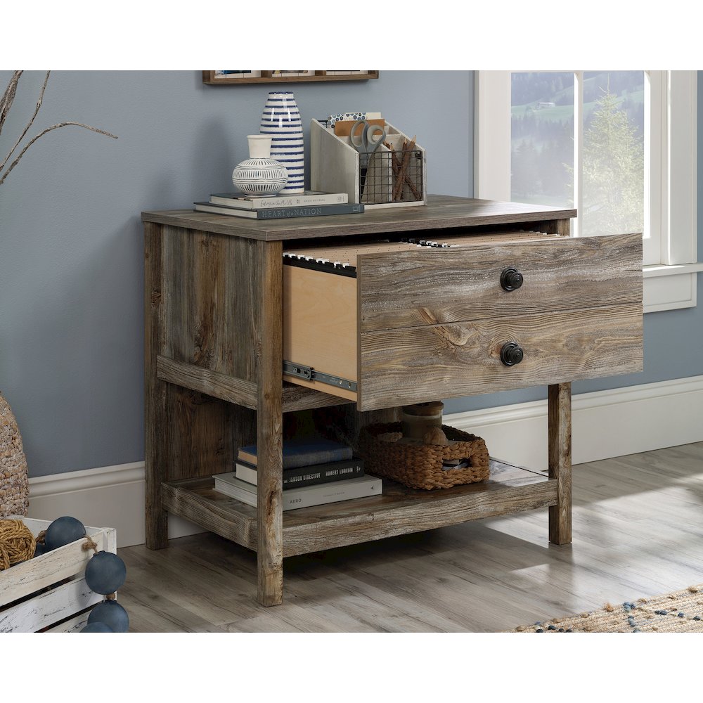 Granite Trace File Cabinet, Rustic Cedar finish. Picture 3