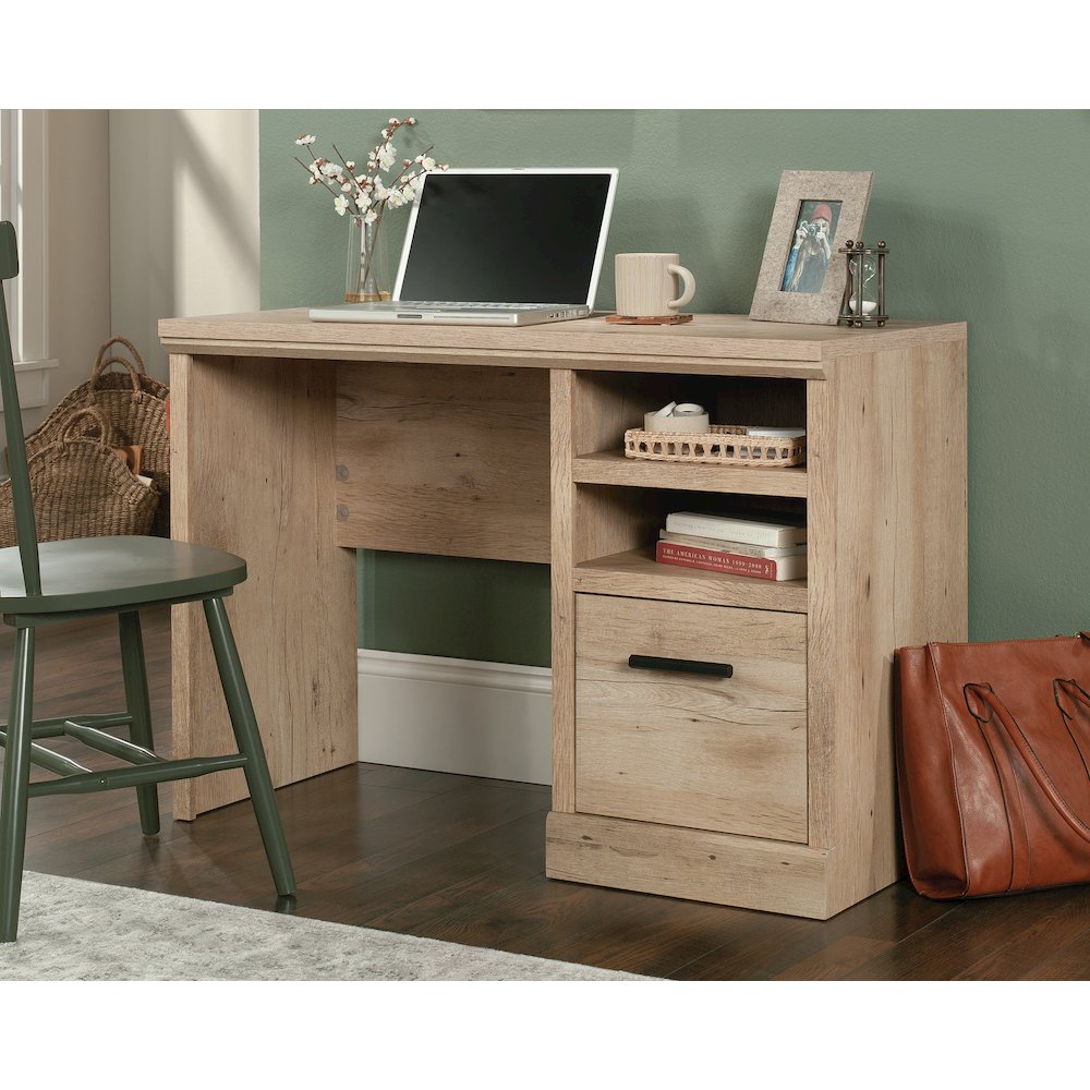 Aspen Post Computer Desk, Prime Oak finish. Picture 2