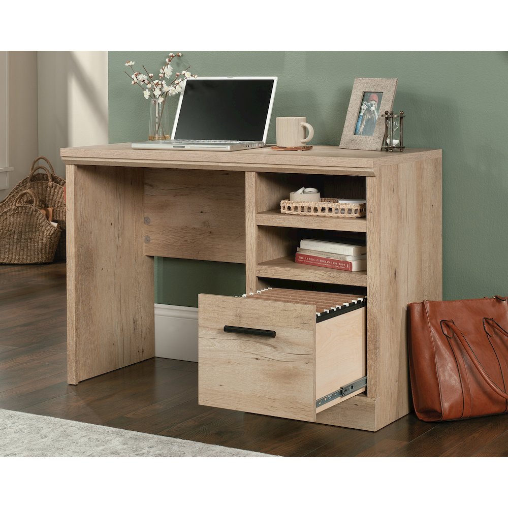 Aspen Post Computer Desk, Prime Oak finish. Picture 3