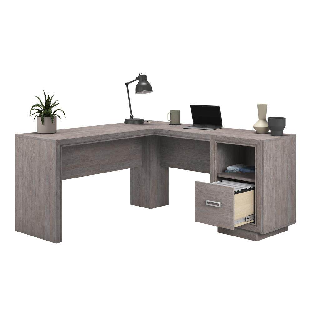 Hayes Garden L Desk, Ashen Oak finish. Picture 2