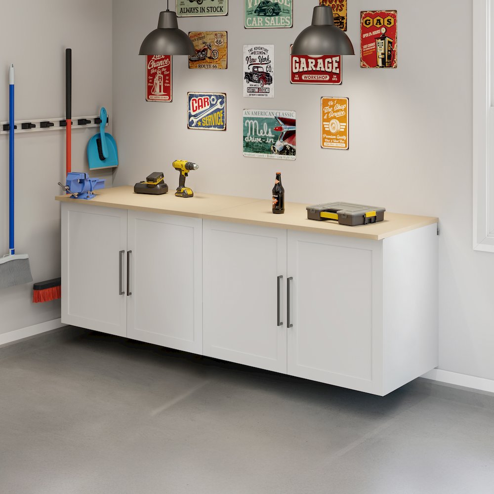 Garage Core 2 Base Cabinet MDF Doors, White Finish. Picture 9