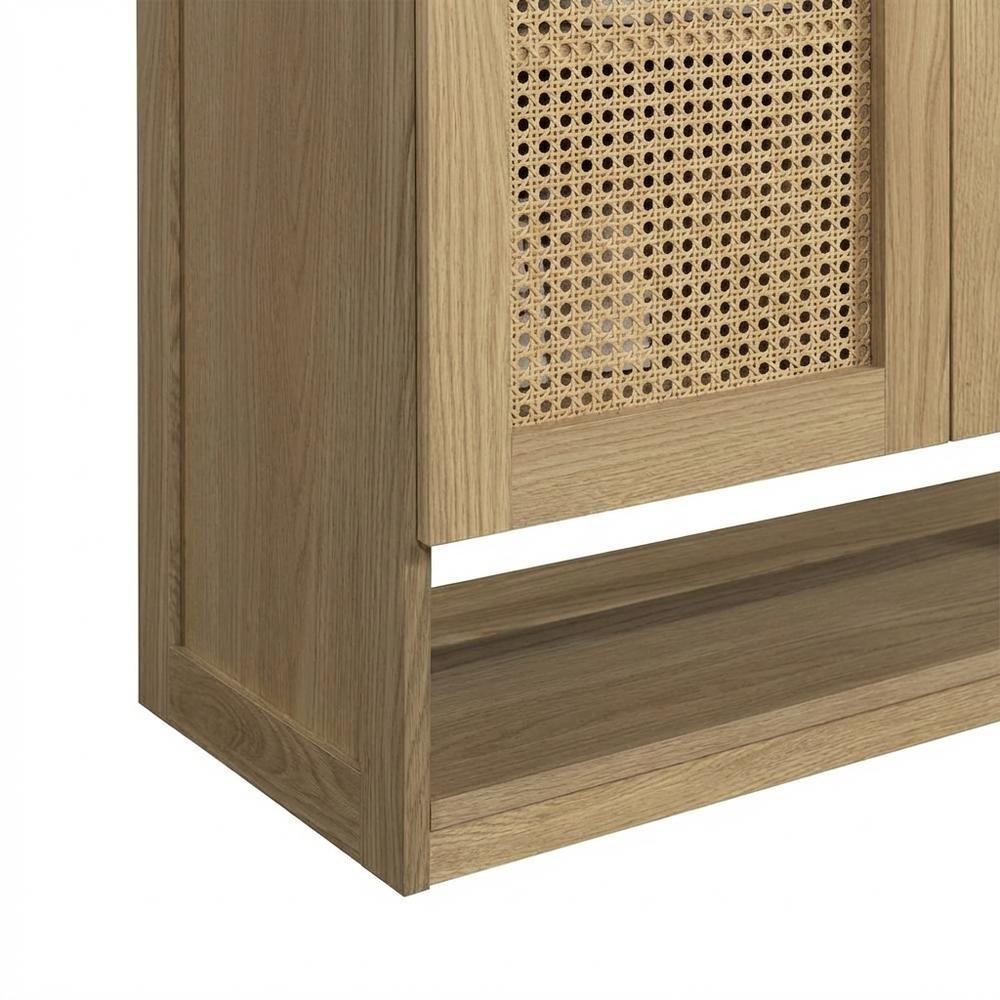 Bohemian Coastal Cottage Storage Cabinet In Ash Finish With Spacious Design. Picture 6