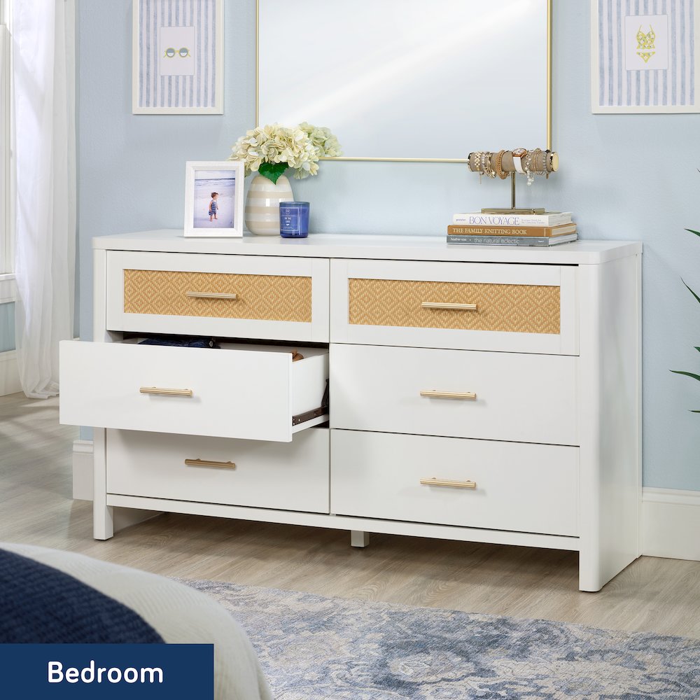 Isabella Isle 6-Drawer Dresser, White Finish. Picture 3