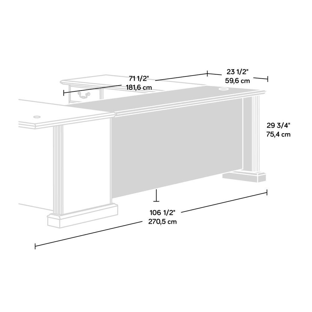 Heritage Hill Desk Return, Classic Cherry finish. Picture 4